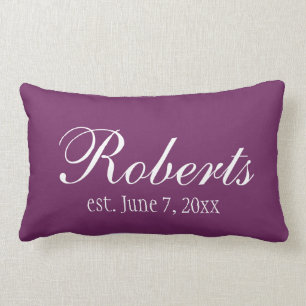 Almohada de lanzamiento personalizada con apellido