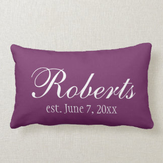 Almohada de lanzamiento personalizada con apellido