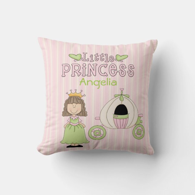 Almohada de lanzamiento personalizada de princesa  (Anverso)