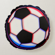 Almohada de lanzamiento redonda - Bola de fútbol a