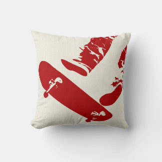 Almohada de lanzamiento roja/blanca de 2 lados Ska