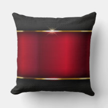 Almohada de lanzamiento roja dorada de carbono