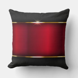 Almohada de lanzamiento roja dorada de carbono