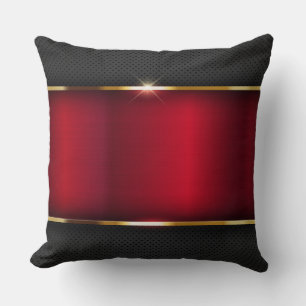 Almohada de lanzamiento roja dorada de carbono
