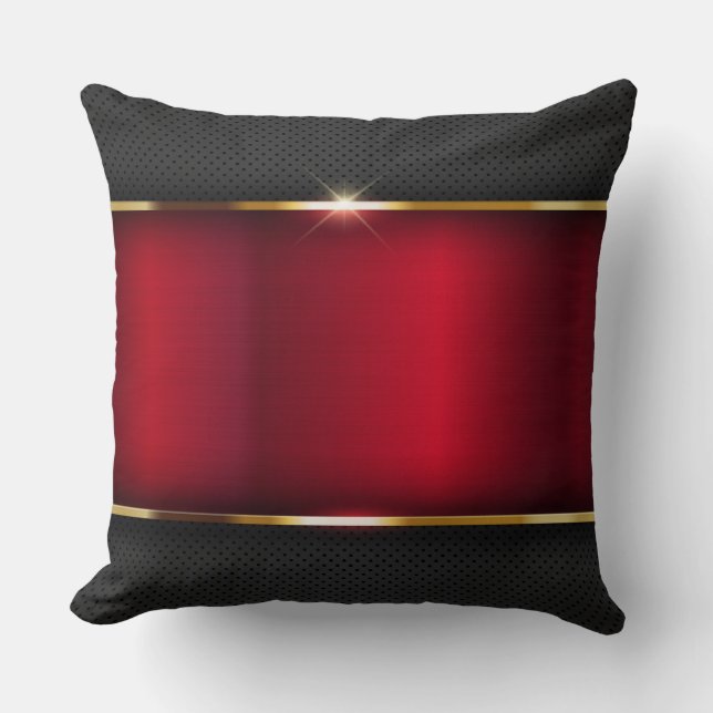 Almohada de lanzamiento roja dorada de carbono (Anverso)