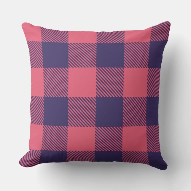 Almohada de lanzamiento rosa caliente magenta índi (Anverso)