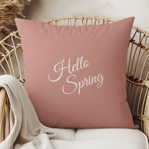 Almohada de lanzamiento rosa polvorienta Hola Prim