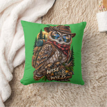 Almohada de lanzamiento sabia y salvaje búho excur