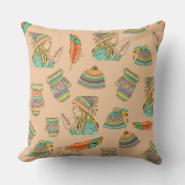Almohada de lanzamiento sombrero boho