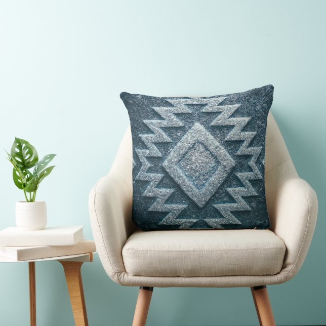 Almohada de lanzamiento tribal navajo boho (Silla)