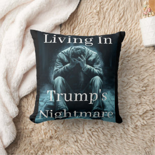 Almohada de lanzamiento Viviendo en la pesadilla d