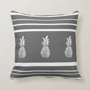 Almohada de las piñas y de las rayas de la escala