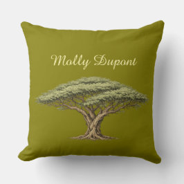 Almohada de laurel con nombre personalizado