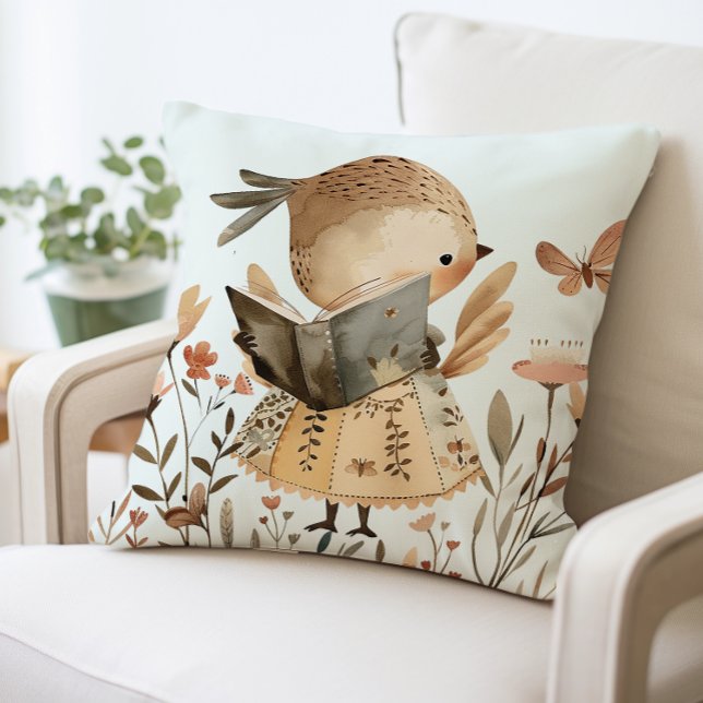 Almohada de lectura de pájaros, animal adorable (Subido por el creador)