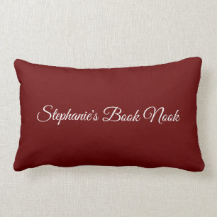 almohada de lectura, elegante y de color rojo inte
