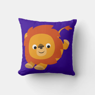 Almohada de león de dibujos animados lindo y anima