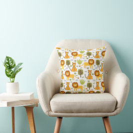 Almohada de león tigre selva