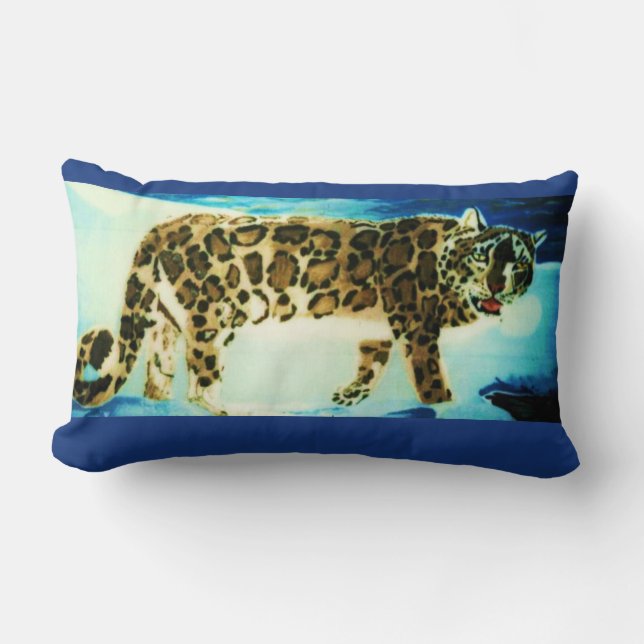 almohada de LEOPARDO DE LAS NIEVES (Anverso)