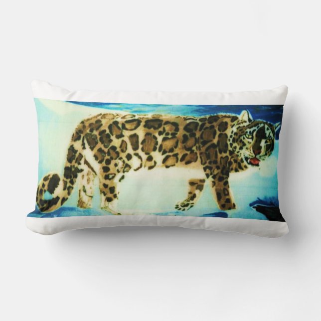almohada de LEOPARDO DE LAS NIEVES (Anverso)