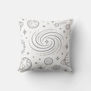 Almohada de libro de colorear celestial Galaxia
