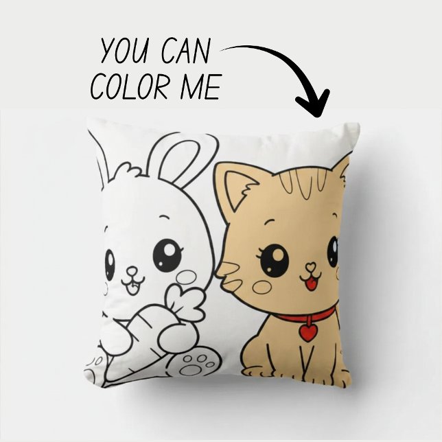 Almohada de libro de colorear Kawaii Cute (Subido por el creador)
