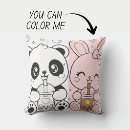 Almohada de libro de colorear Kawaii Cute
