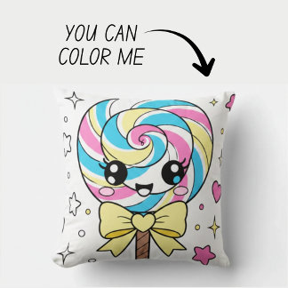 Almohada de libro de colorear Kawaii Cute