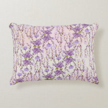 almohada de lilac floral