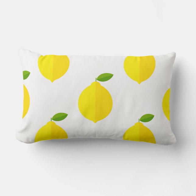 almohada de limones amarillos. (Anverso)