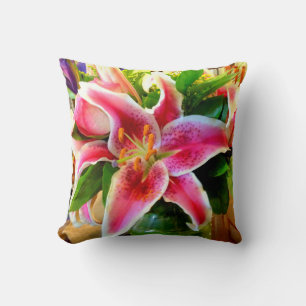 almohada de lirio con estrella rosa