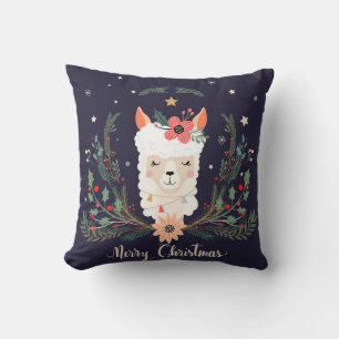 Almohada de Llama de Navidad