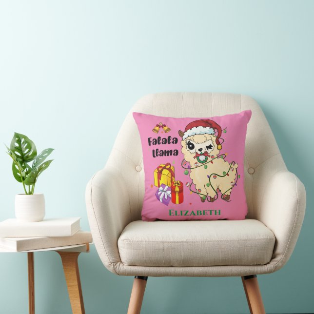 Almohada de Llama de Navidad (Silla)