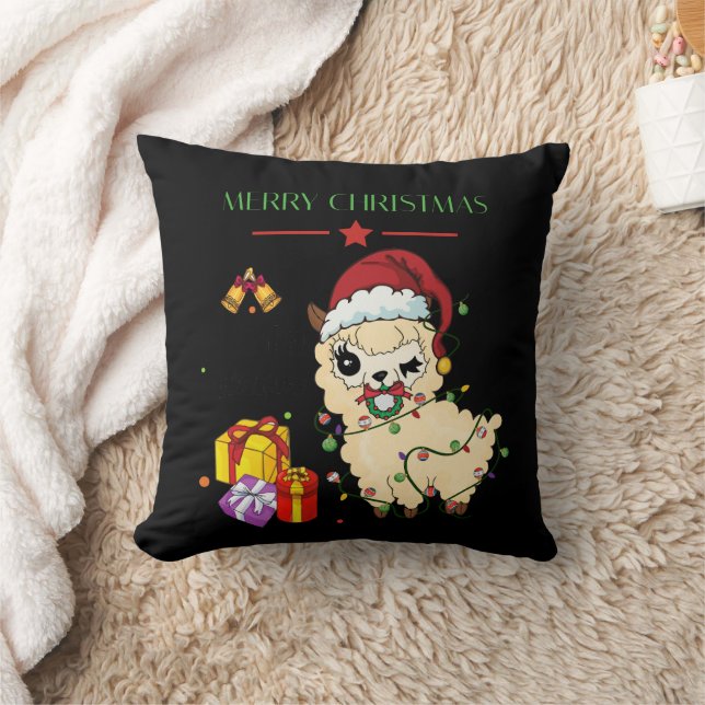 Almohada de Llama de Navidad (Manta)