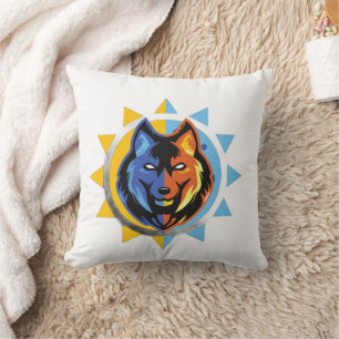 Almohada de lobo de doble color