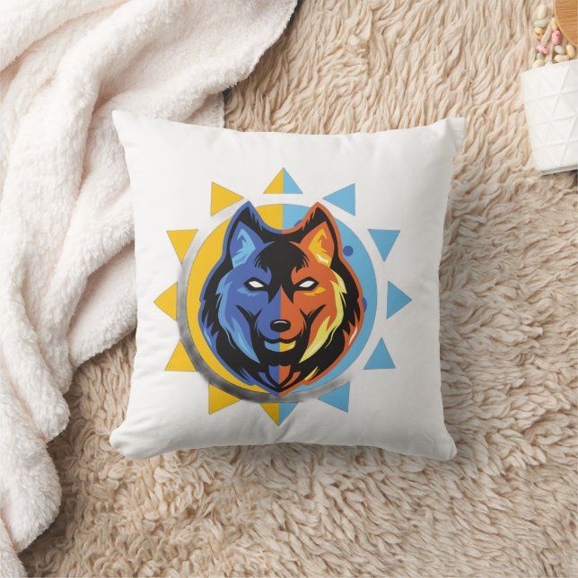 Almohada de lobo de doble color (Manta)