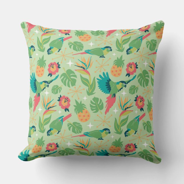 Almohada de loro Tiki (Anverso)
