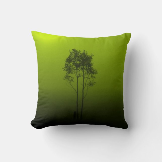 Almohada de los árboles de la verde lima (Anverso)