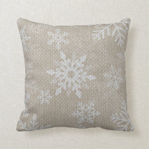 Almohada de los copos de nieve del navidad
