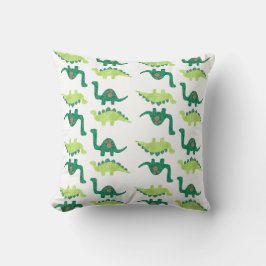 Almohada de los dinosaurios verdes