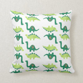 Almohada de los dinosaurios verdes
