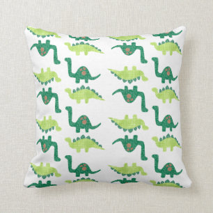 Almohada de los dinosaurios verdes