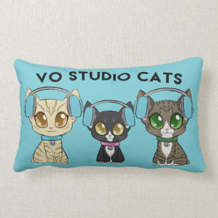 Almohada de los gatos del estudio del Vo