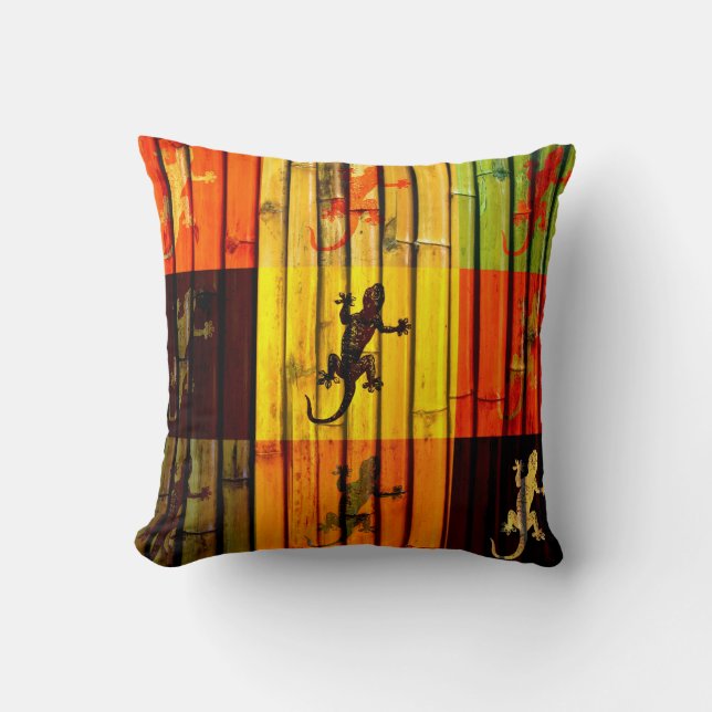 Almohada de los Geckos del arte (Anverso)