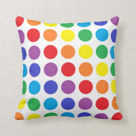 Almohada de los lunares del arco iris