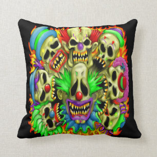 Almohada de los payasos del cráneo del caramelo