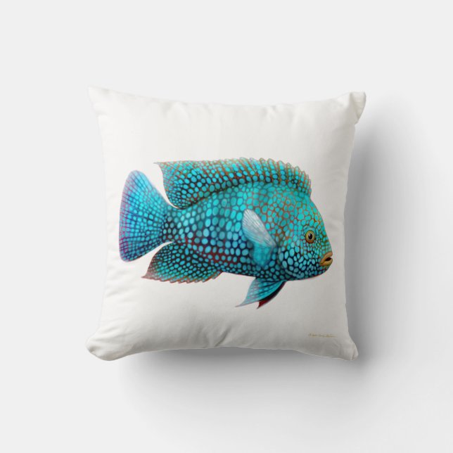 Almohada de los pescados de Cichlid de Carpintis (Anverso)