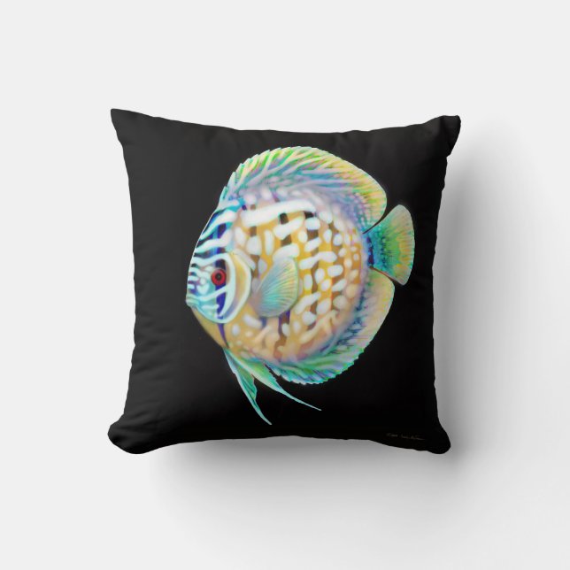Almohada de los pescados del acuario del Cichlid (Anverso)