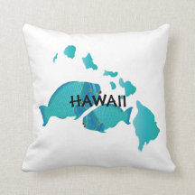 Almohada de los pescados del loro de Hawaii