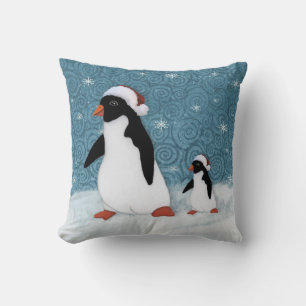 Almohada de los pingüinos de Santa