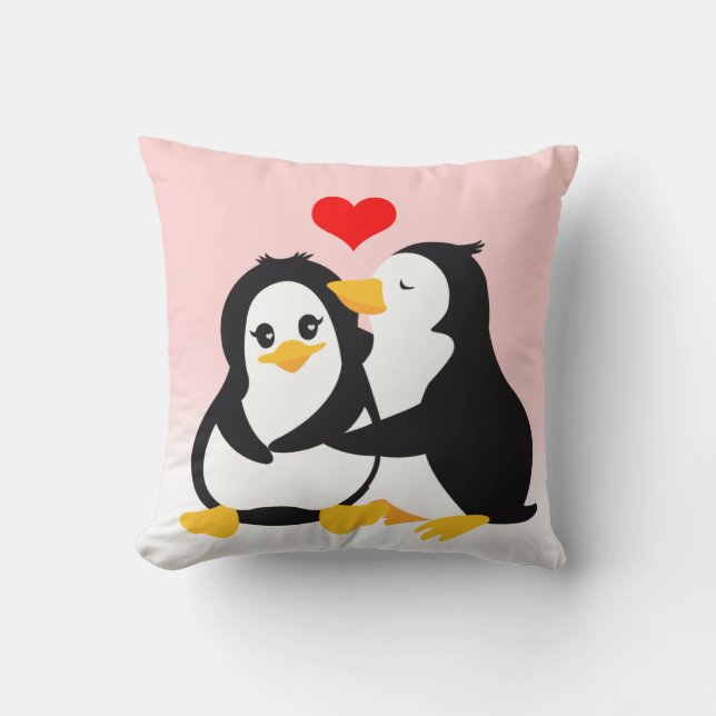 Almohada de los pingüinos del amor (Anverso)